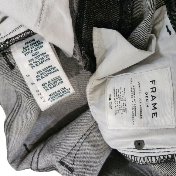 Frame Denim Le High Rise Skinny Stretch Distressed Ripped Knee Jeans Knox 25 - Picture 9 of 9